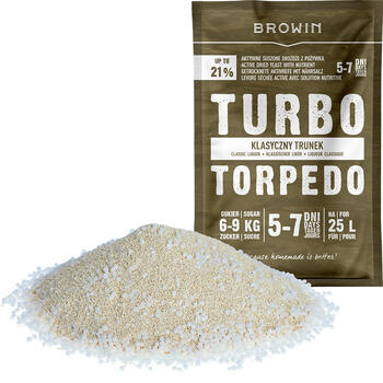 Browin дистилляционные дрожжи Turbo Torpedo, 403131, 21%, 100г, 5-7 дней, 25л партия (403131)