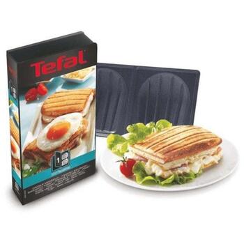 Tefal Sviestmaižu plākšņu komplekts XA800112, 2 plāksnes, melns, nelīpošais pārklājums, mazgājams trauku mazgājamajā mašīnā (XA800112)