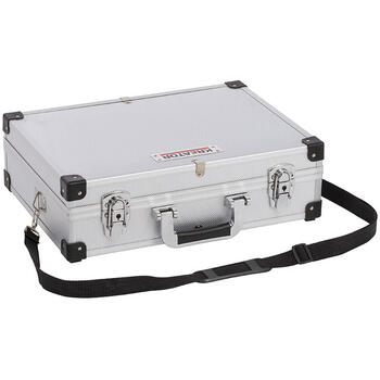 Alumīnija instrumentu koferis 420x300x125mm, pelēks Kreator (KRT640101S)