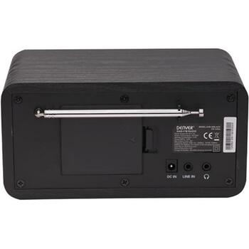 Denver DAB-30 Black 111111000450, DAB+/FM радио, 1.05кг, 20.1x10.3x14.3см, LCD, 10W/1W RMS, будильник, телескопическая антенна (111111000450)