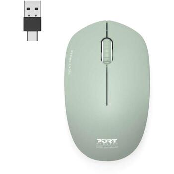 Port Connect Collection II 900543, optiskā bezvadu pele, 2.4 GHz, 1600 dpi, 3 pogas, AA akumulators, kompakta, klusa (900543)