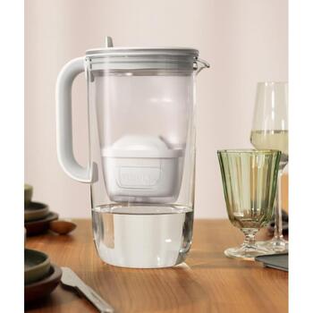 Brita GLAS стеклянный кувшин с фильтром, 2,5 л, боросиликатное стекло, 60% переработанного стекла, биопластик, SMART LIGHT LED (GLAS)