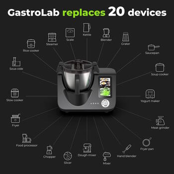 Smart Cooking Robot CR1S: bowl 3.5 L, 8 automatic program, 12 speeds, 1000 W (Heating Power), 600 W (Motor Power), Temperature range: 37-130°C, Built-in Kitchen Scale (ACR0001S)