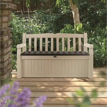 Keter Eden Garden Bench 29190198580, 265L, 140x60x84cm, 14.75kg, скамья с ящиком, прочный, атмосферостойкий (29190198580)