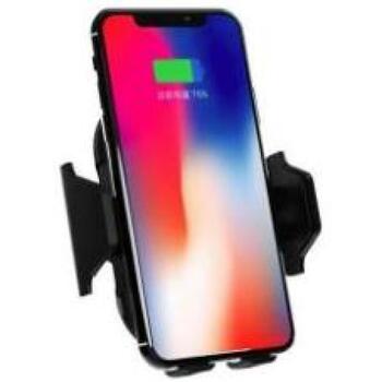 Devia Держатель для телефона в автомобиле 120EA1940001, 5V/1A, 9V/1,2A, Qi, 55-86mm, 360°, USB-C, беспроводная зарядка (120EA1940001)