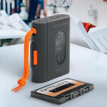 Muse портативный кассетный плеер M-132 WM, Bluetooth, USB, 1600 мАч, 5 ч, механический, черный (M-132 WM)
