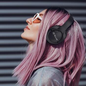 Tellur Vibe Bluetooth наушники TLL511471, 150g, черный, 20-20kHz, 113dB±3dB, 32Ω, ANC, Bluetooth v5.3, 10m, USB-C (TLL511471)