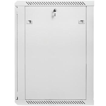 Lanberg Настенный шкаф WF01-6618-10S, 18U, 600x600mm, до 60кг, IP20, стеклянная дверь, 4 вертикальные направляющие (WF01-6618-10S)
