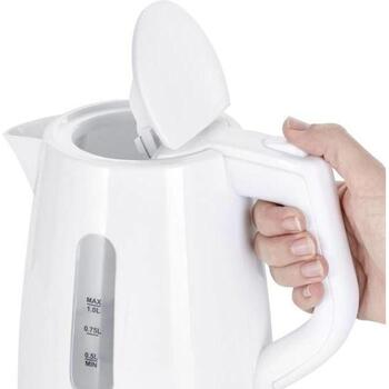 Severin Чайник WK 3411, 2200 W, 1 L, белый, 800 g, 360° поворотная база, индикатор уровня воды, автоматическое отключение (3411)