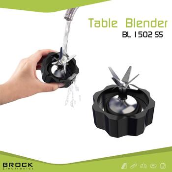 Brock BL 1502 SS ручной миксер, 500 Вт, 1,5 л, 2 скорости, PULSE, измельчение льда, нержавеющая сталь, белый (BL 1502 SS)
