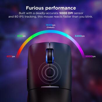 Lenovo игровая мышь Legion M220 GY51V60439, 5000 DPI, 7 кнопок, 2.4 ГГц, Bluetooth, проводная, RGB, фиолетовая (GY51V60439)