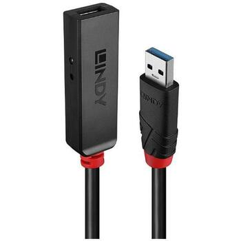 Lindy 43401 USB удлинитель 5м, 5Gbps, USB Type A мужской / USB Type C женский, кабель адаптера питания в комплекте (43401)