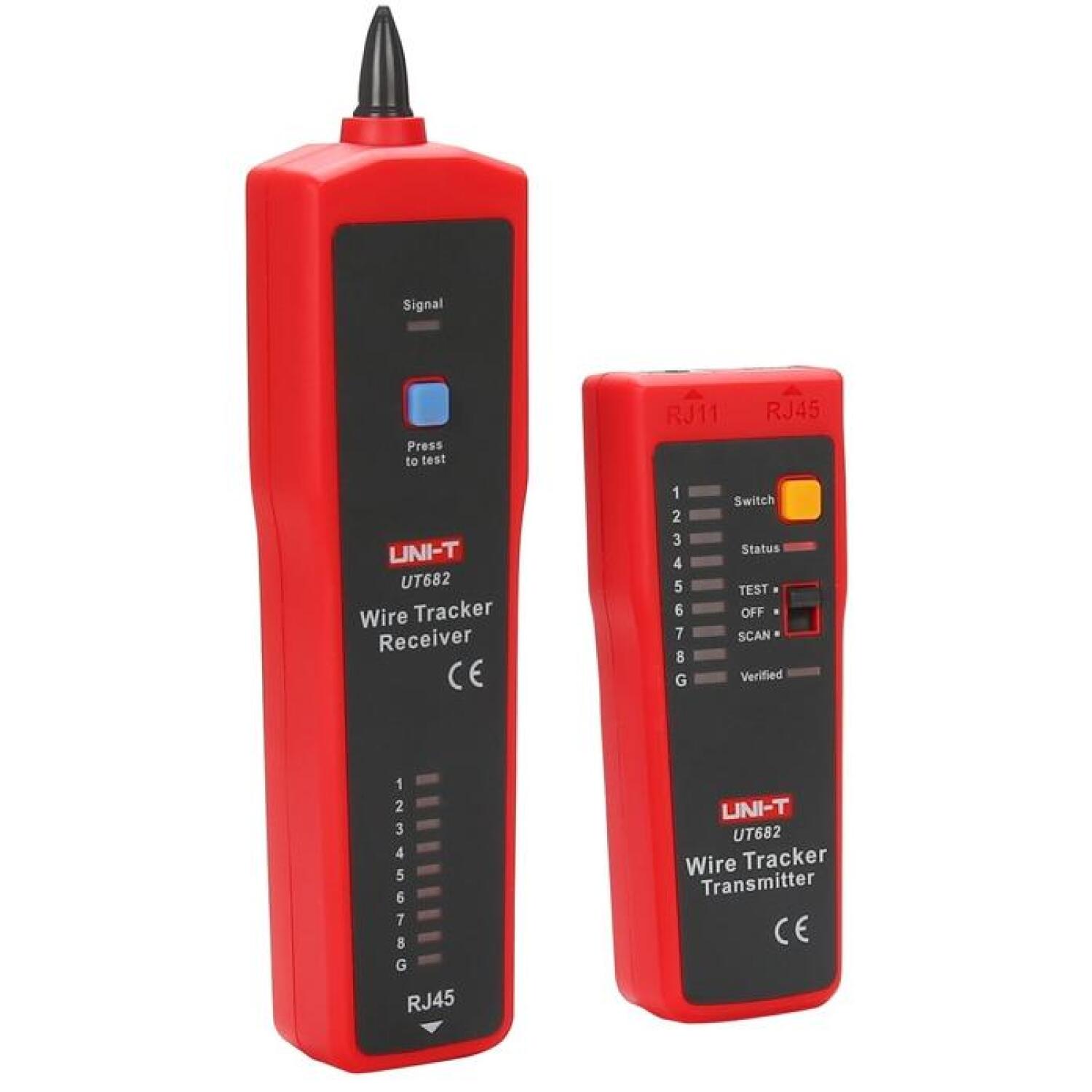 Uni-T UT682 локатор проводов, 3000м, 320м, 9V аккумулятор, 9 светодиодов, CE, UKCA, звуковой сигнал, компактный (UT682)