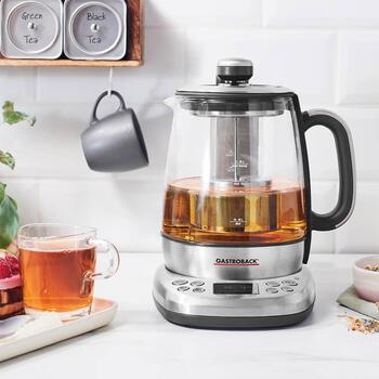 Gastroback Чайник 42440, 2000 W, 1,5 L, LCD, 0,85 m, Нержавеющая сталь, 360° Поворот, Регулируемый термостат (42440)