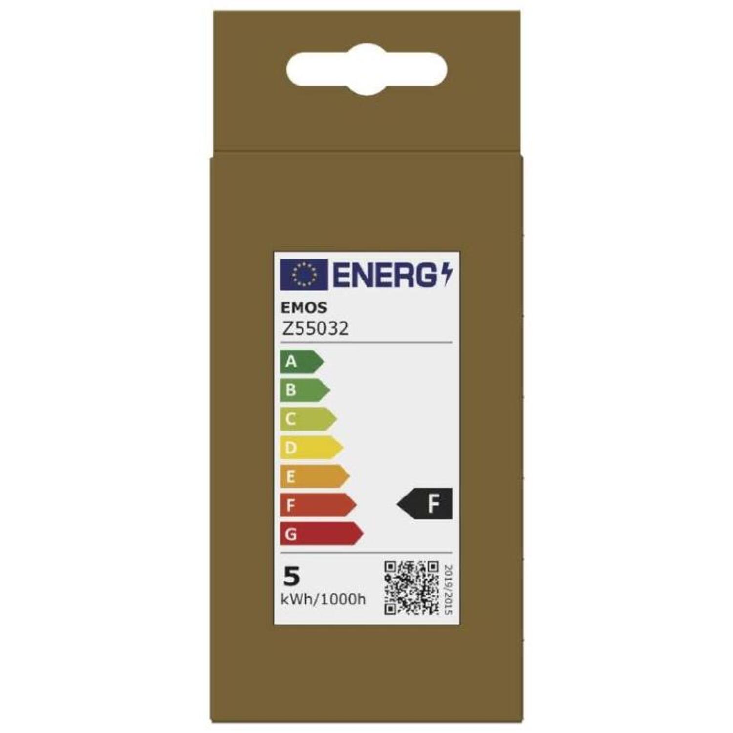Emos LED лампочка Vintage A60 Z55032, 4,5 Вт, 420 лм, 230 В/50 Гц, 320°, 2200 K, E27, 25 000 часов, 4 чипа, теплый белый (Z55032)