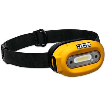 JCB uzlādējams LED galvas un darba lukturis darbnīcai un remontam 260lm 2 režīmi kustības sensors magnēts USB-C IP44 JCB-HT-XTRA (JCB-HT-XTRA)