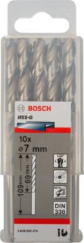 HSS-G urbji metālam 7.0mm, 10gab., Urbjmašīnām/skrūvgriežiem PRO METAL HSS-G STANDARTA SPIRĀLVEIDA URBJA GARUMS, 2608595070, BOSCH (2608595070)
