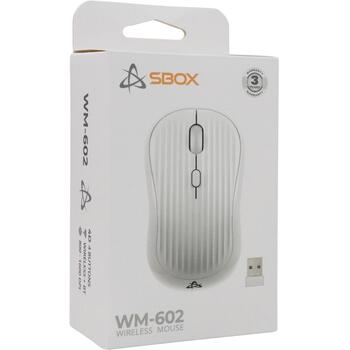 Sbox Беспроводная мышь WM-602W, 800-1600 DPI, 66g, перезаряжаемая 500 mAh, RF 2.4 GHz, Bluetooth, для правой и левой руки (WM-602W)