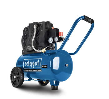 Scheppach HC25Si 5906140901 bezeļļas kompresors pneimatiskajiem instrumentiem un piepūšanai 1100W 8bar 24L 230l/min 230V (5906140901)