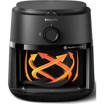 Philips karstā gaisa friteris NA110/00, 3,2L, 1300W, 80-200°C, 12 programmas, 1 grozs, taimeris, regulējams termostats (NA110/00)