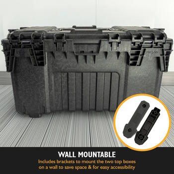 JCB Site System modulāra instrumentu glabāšanas sistēma kaste 5 daļas 72.4L 102kg IP65 9collu riteņi JCB-SITESYS-ST-2 (JCB-SITESYS-ST-2)