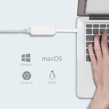 Ethernet адаптер USB-C на Gigabit RJ45 сетевой адаптер UE300C 10/100/1000 Mbps USB-C Черный TP-Link (UE300C)