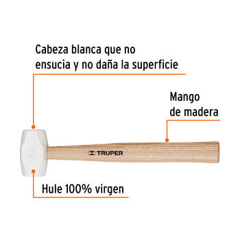 Gumijas āmurs 230g 16930 TRUPER (MH-8)