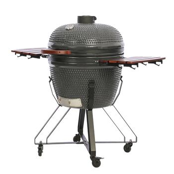 Гриль Kamado керамический угольный 23″ с аксессуарами Kamado Classic 23″ Ø 59.5 см керамический корпус приготовление в двух зонах TBG23GRAY-01 Темно серый TunaBone (TBG23GRAY-01)
