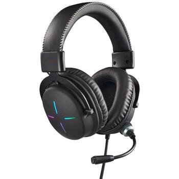Acer Austiņas NHW200 GP.HDS11.02E, 3.5 mm, melnas, 22Ω, -42dB, 50mm, RGB gaismas, vadu savienojums (GP.HDS11.02E)