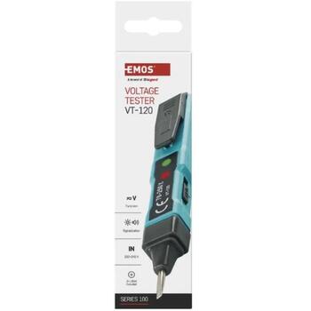 Emos Тестер напряжения VT-120 M0048N, 0-250V DC, 0-250V AC/DC, 0-60Hz, оптический + акустический сигнал (M0048N)