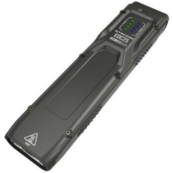Nitecore EDC25, тактический фонарь, 2 лампы, 15 лм, 3000 лм, 1 м, IP54, USB зарядка, Li-Ion аккумулятор, алюминий (EDC25)