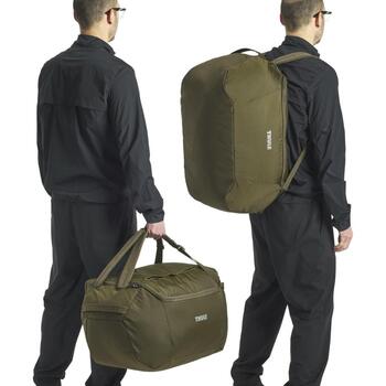 Thule дорожная сумка 3205618, 60 л, молния, плечевой ремень, ручки, внешний карман, зелёный (3205618)
