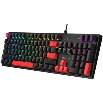 A4Tech Bloody S520N Fire Black A4TKLA47737, механическая клавиатура, 104 клавиши, переключатели BLMS Red Plus, RGB, USB, 1.8м (A4TKLA47737)