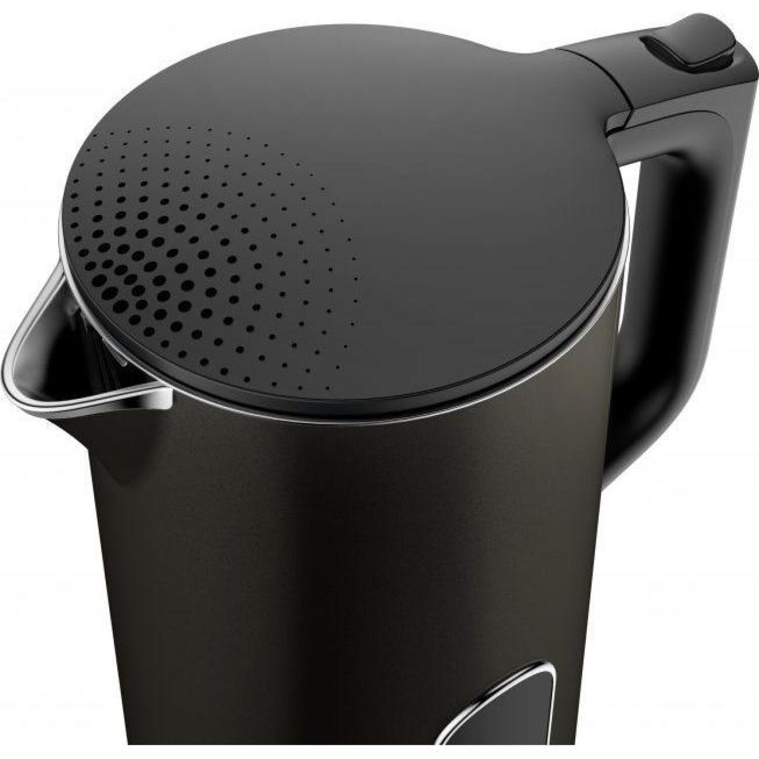 Tefal Цифровой чайник KI831E10, 1,7 л, 1800 Вт, черный, нержавеющая сталь, 360° поворотная база, автоматическое отключение (KI831E)