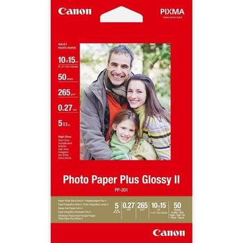 Canon Foto papīrs PP-201 2311b003, 150mm, 100mm, 3:2, spīdīga, blīvums 260g/m2, 50 vienības (2311b003)