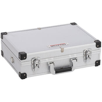 Alumīnija instrumentu koferis 420x300x125mm, pelēks Kreator (KRT640101S)