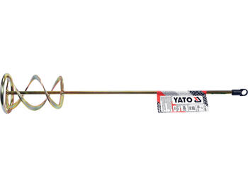Yato Смеситель YT-5499, 600мм, 100мм, 10-20кг, сталь, оцинкованный, шестигранный держатель, клеевые растворы, растворы, стяжка (YT-5499)