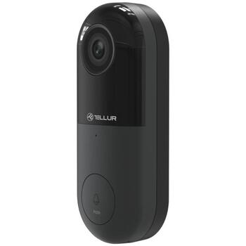 Tellur Умный WiFi Видеодомофон TLL331251, 1080P, 2MP, IP54, 130°, 30fps, 2.4GHz, двусторонняя аудиосвязь (TLL331251)