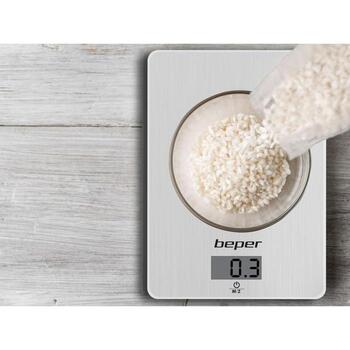 Beper Кухонные весы 90.131, 1g, 5kg, нержавеющая сталь, функция тарирования, автоматическое отключение (90.131)