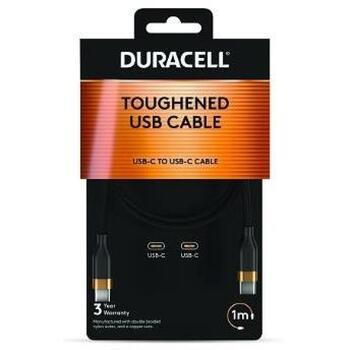 Duracell DRU5010A кабель USB-C – USB-C, 1м, черный (DRU5010A)