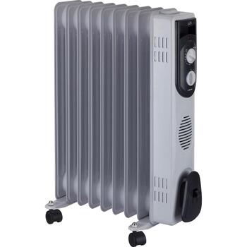Jata Масляный электрический обогреватель R109, 2000 W, 3 уровня мощности, 9 труб, 230 V, серый, 640 мм, 250 мм, 10,4 кг (R109)