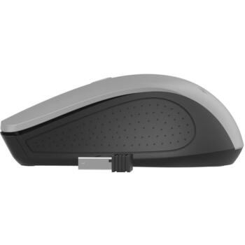 Gembird USB datorpele MUSW-4B-04-BG, 1600 DPI, 4 pogas, RF bezvadu, akumulators AAA, melna, pelēka (MUSW-4B-04-BG)