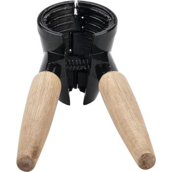 Jata Орехокол HACC2502, 17 x 5 x 6 см, 0.157 кг, алюминий, дерево, черный, регулируемый, рифленая поверхность (HACC2502)