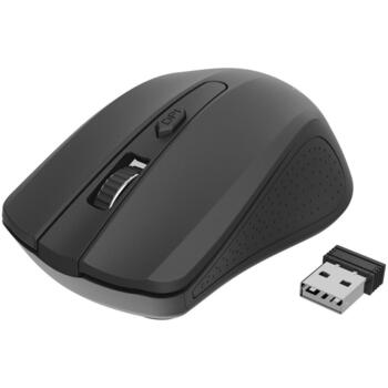 Gembird USB datorpele MUSW-4B-04, 4 pogas, 1600 DPI, RF bezvadu, melna krāsa, akumulators AAA (MUSW-4B-04)