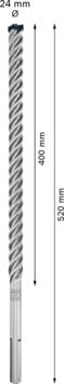 SDS-max-8X urbis 24 x 400 x 520 mm, Perforatora urbjiem EXPERT SDS MAX-8X TRIECIENURBIS PERFORATORIEM, 2608900239, BOSCH (2608900239)