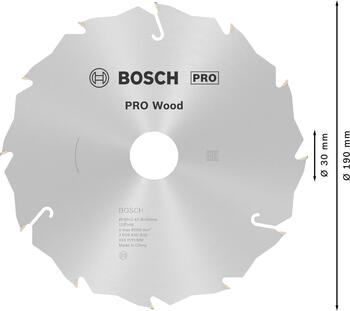 Ripzāģa disks 190x30mm Speedline Wood, Rokas ripzāģiem PRO WOOD RIPZĀĢA ASMENS, 2608640800, BOSCH (2608640800)
