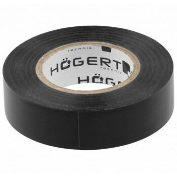 Hogert HT1P281 изоляционная лента, 0.13мм x 19мм x 20м, черная, удлинение 125%, от -20°C до +60°C, водонепроницаемая (HT1P281)