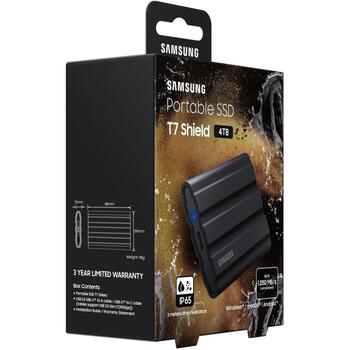 Samsung Внешний SSD MU-PE4T0S/EU 4TB, USB Type-C, 3.2 Gen 2, скорость чтения 1050 MB/s, скорость записи 1000 MB/s, IP65 (MU-PE4T0S/EU)