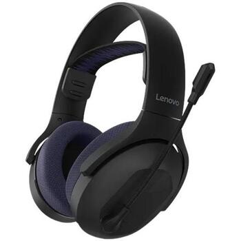 Lenovo austiņas GXD1R34013, 32Ω, 20-20000Hz, Bluetooth 5.2, 12m, 52h akumulatora darbības laiks, melna/purpuraina (GXD1R34013)
