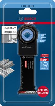Svārstību daudzfunkcionālajiem darbarīkiem EXPERT MAII 32 AIT METALMAX GREMDZĀĢĒŠANAS ASMENS BOSCH 2608900022 (2608900022)